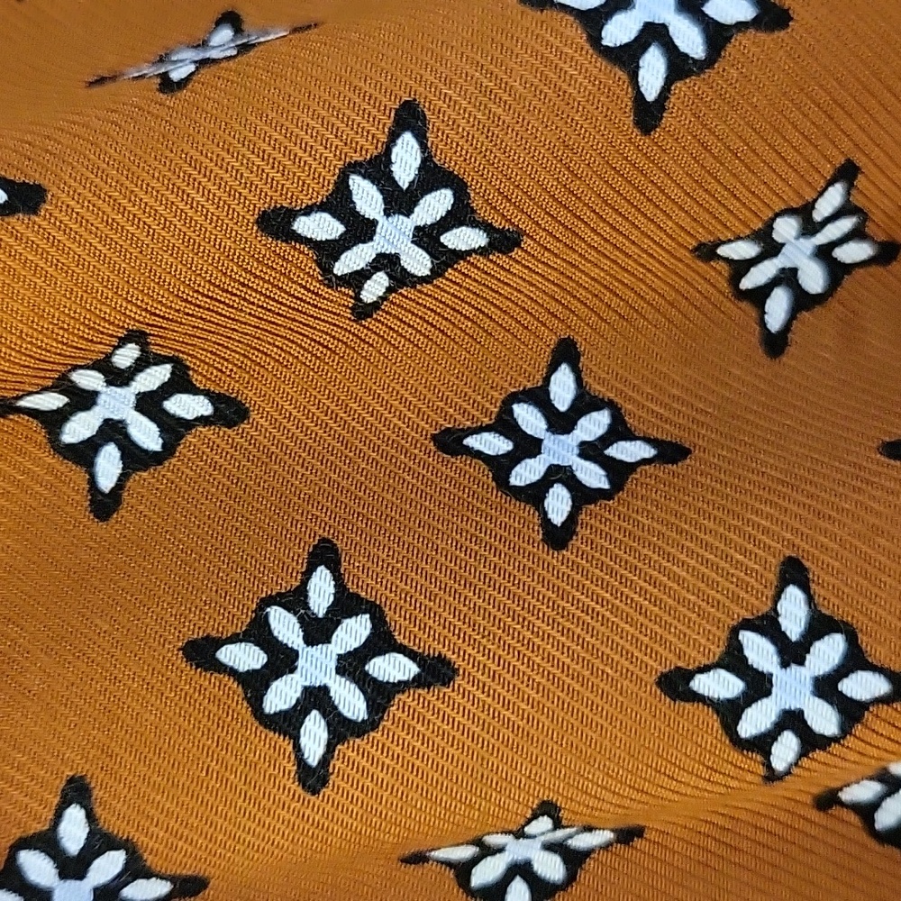 Anthropologie Burnt Orange Patterned Wide-Leg Pants - Picture 3 of 3